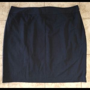 Liz Claiborne-charcoal grey skirt-knee length-24W